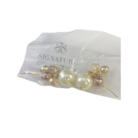 Avon Gold Tone Pure Elegance Pearlesque Cluster Necklace And Earring Set (1565) - Picture 4 of 4